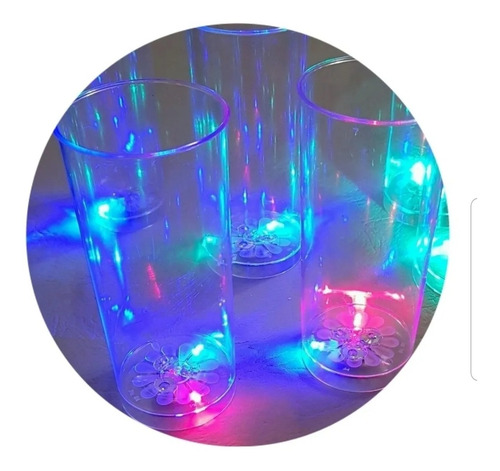 10 Vasos Trago Largo Luminosos Luz Led ! Fiestas , 15 Años
