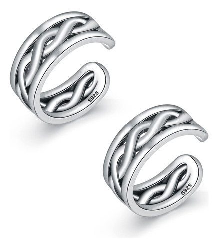 Ear Cuffs Gruesos Pendientes De Plata De Ley 925 Celtic Kont