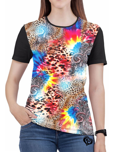 Camiseta Tie Dye Feminina Blusa Roupas Pisicodelica