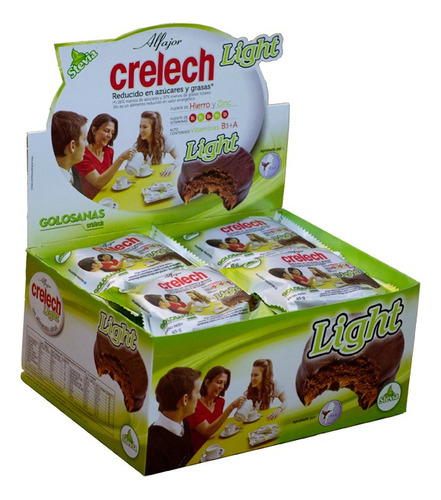 Tres Estuches Alfajor Crelech Light X8u