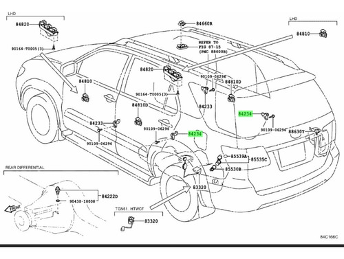 Pulsador Puerta Delantera Trasera Toyota Fortuner Original 