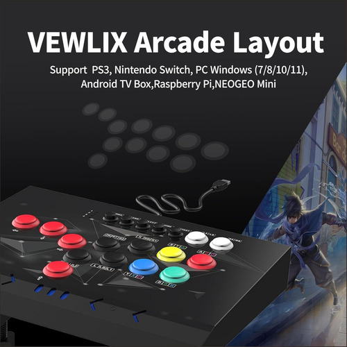 Juego Nbcp Arcade Fight Stick Arcade Fighting Joystick