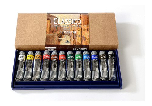 Maimeri Classico Oil Colour - Caja De Plástico (12 X 0.7 Fl