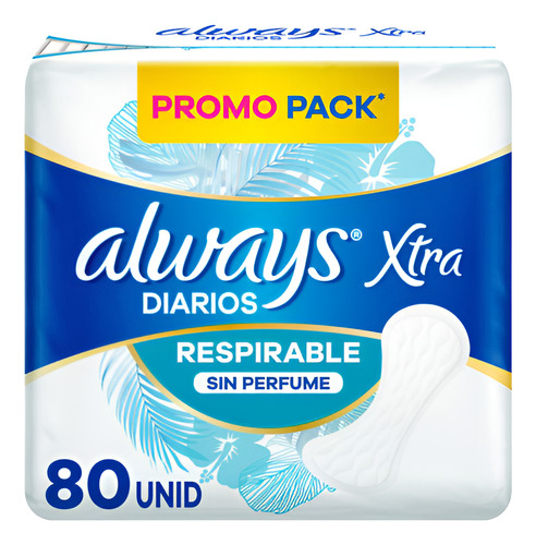 Protectores Diarios Always Loción Respirable 80 U Always