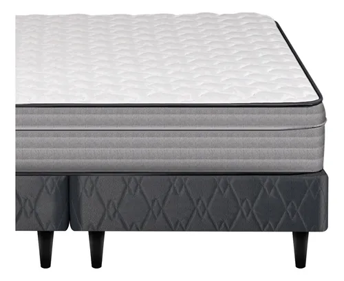 Sommier Y Colchón Queen (160x200) Sealy Linen Somun