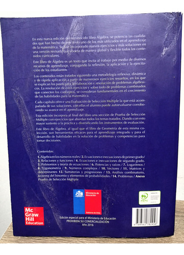 Álgebra (matemática 1º Medio) - X. Carreño & X. Cruz (Usado)