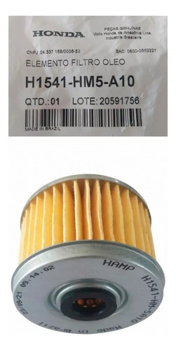 Filtro Óleo Motor Cb 250 F Twister 15/22 Original Honda