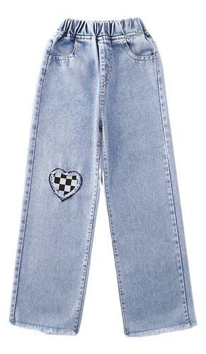 Pantalón Jeans Niña Corazón Cuadrille