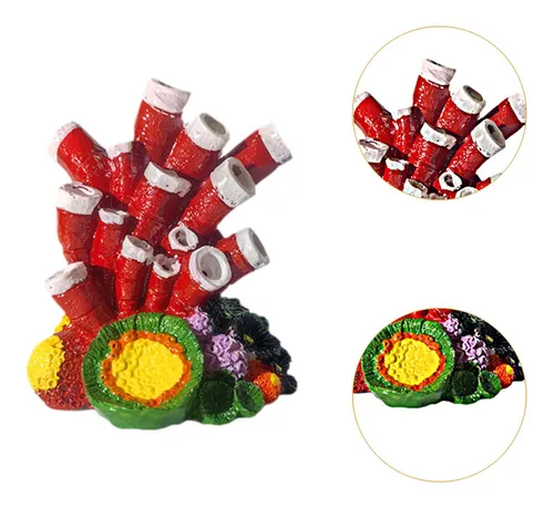 Adorno De Coral De Burbujas, Diseño De Paisaje De Rojo
