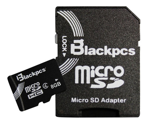 Tarjeta De Memoria Micro Sd Blackpcs, 8gb, Clase 4. /v
