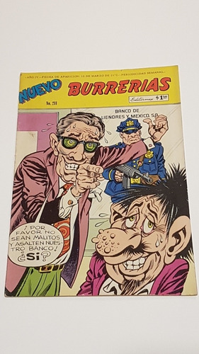 Comic Burrerias Num. 211 Editormex Año 1972