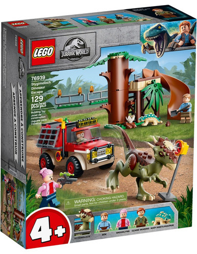 Brinquedo Jurassic World Fuga Do Dinossauro Stygimoloch Lego Quantidade de peças 129