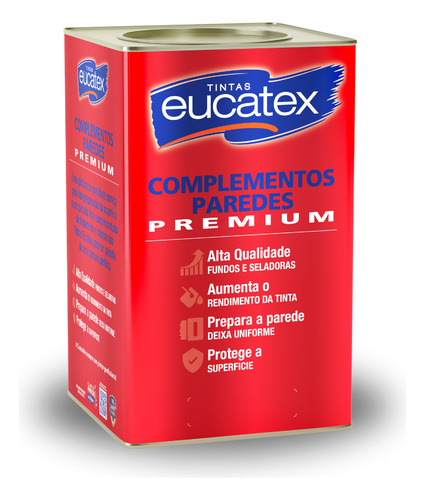 Selador Acrílico De Parede 16 Branco Eucatex Acabamento Fosco