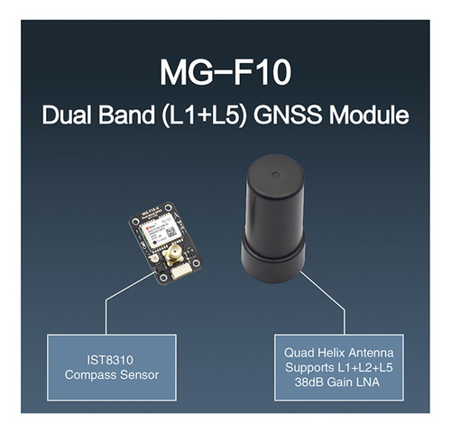 Módulo Gnss Mg-f10 De Doble Banda (l1+l5) Con Brújula Para D