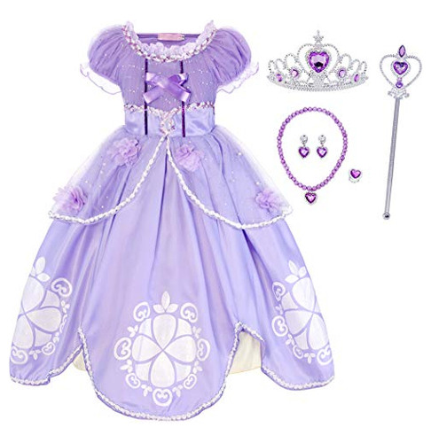 Princesa Traje Chicas Vestir Ropa Cumpleaños Cosplay T...