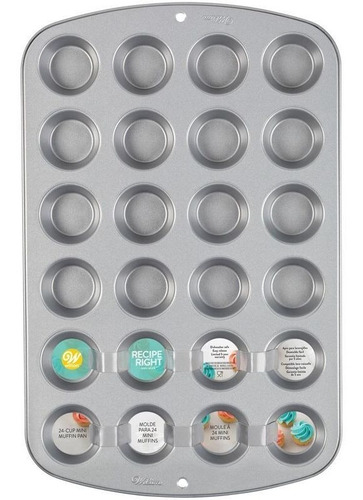Imagen 1 de 5 de Cupcakes Muffins Molde Mini X 24 Cavidades Titanweb