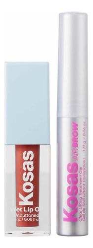 Set Kosas Makeup Lip Oil Unbottoned + Gel De Cejas Minis