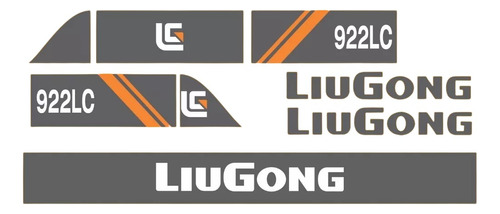 Kit De Adesivo Grafico Faixas Escavadeira Liugong 922lc