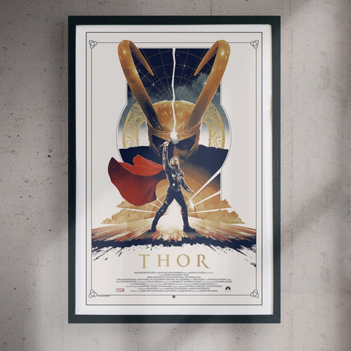 Cuadro 60x40 Peliculas - Thor - Poster Movie Marvel Fan