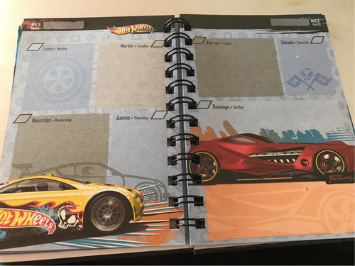 Imagen 4 de 7 de Agenda Para Niño Y Niña-modelos Hot Wheels Y Barbie
