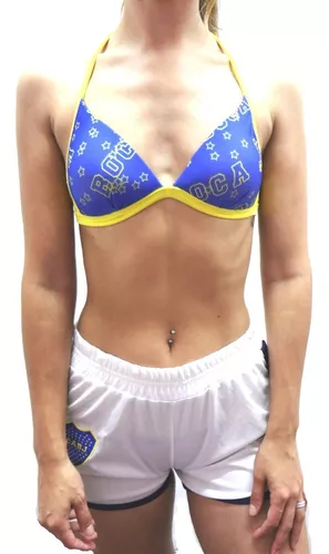 Bikini Boca Juniors Para Mujer Taza Soft Triangulo