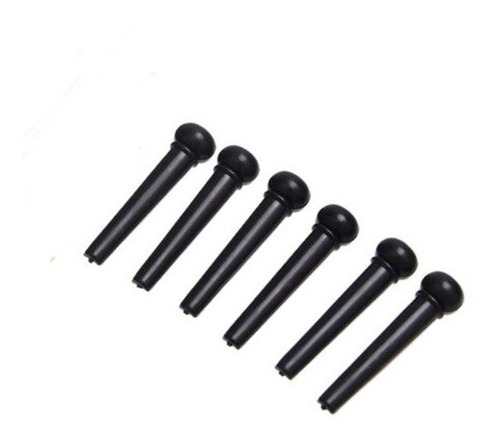 Set 6 Pin Guitarra Folk Negro Pk912set