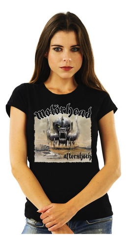 Polera Mujer Motorhead Aftershock Metal Impresión Directa