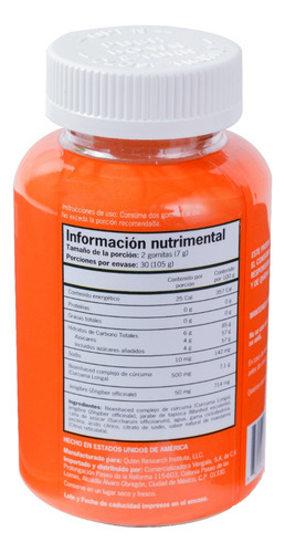 Deliciosas Gomitas Qunol De Turmeric Y Jengibre Juntos