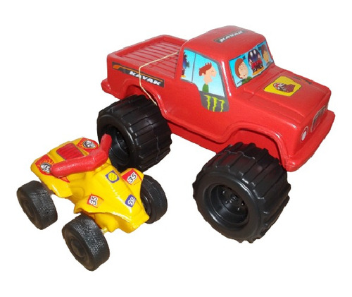 Camioneta 4x4 Juguet Grande 29 Cm + Cuatri Precio Cyber Sale Camionet. Rojo