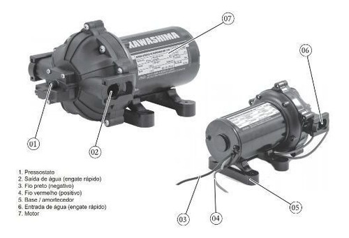 Imagem 4 de 4 de 8 Bombas Diafragma Elétrica Bw1194 12v 19/lm Agrícola.