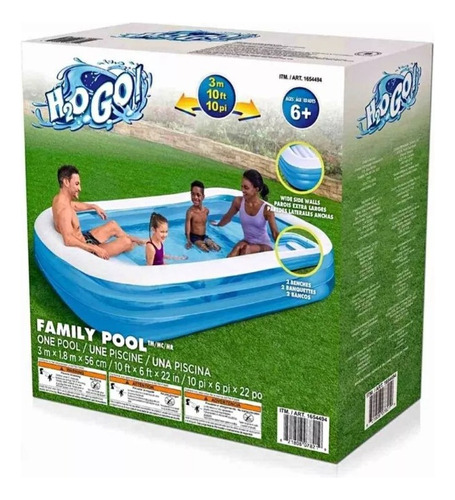 Alberca Inflable Familar H2o Go Azul