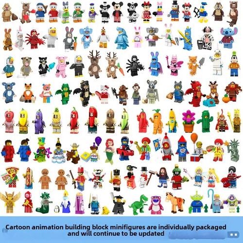 Figuras De Plástico Abs De Dibujos Animados Con Bloques De C