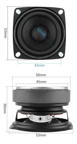 Aiyima - Altavoz Portátil De Audio (2 Unidades, 53 Mm, Rango
