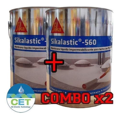 Sikalastic 560 Blanco 5kg Combo 2u Membrana Poliuretano M E