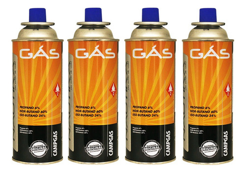 Refil Gás Com Fogareiro E Maçarico Com 4 Unidades