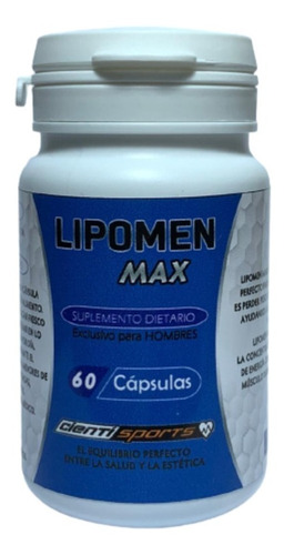 Lipomen Max Potente Quemador De Grasa Unico Para El Hombre