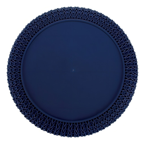 Cesto Trançado Circular M Azul Noite Mor