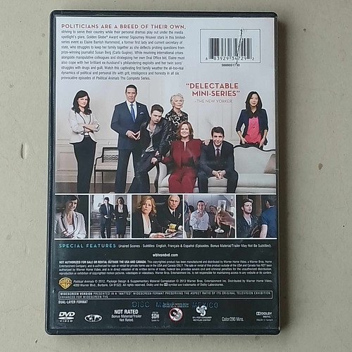 Dvd Political Animals (serie Completa) Sigourney Weaver (Usado)