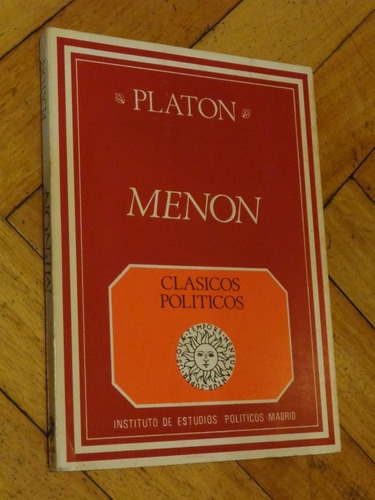Platon. Menon. Español . Griego. Instituto De Estud. P&-.