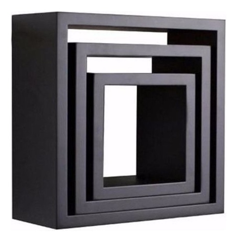 Kit 03 Nichos Quarto Bebê E Decoração Mdf 15 Mm Cor Preto