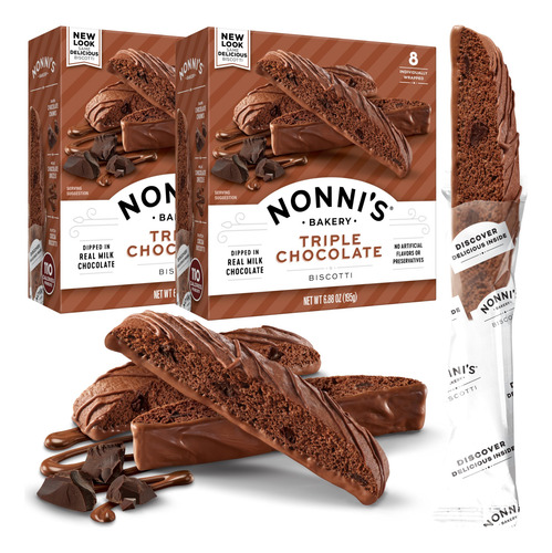 Galletas Italianas De Triple Chocolate Biscotti 2 Cajas