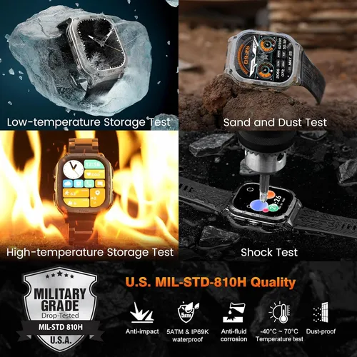 Reloj Inteligente Kospet Tank M3 C/ Bluetooth 1.96 Plateado
