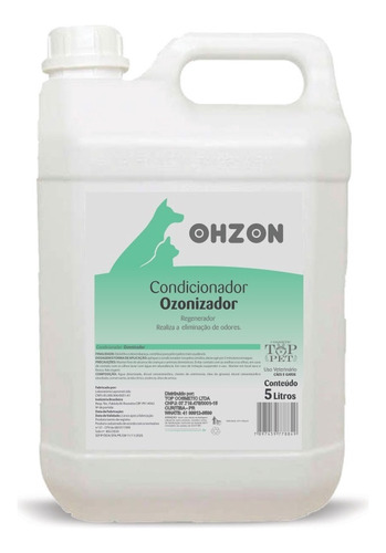 Condicionador Ohzon Galão 5 L Ozonio Pet Profissional Banho