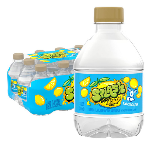 Splash Refresher Agua Con Sabor A Limón, 8 Onzas Líquidas, B