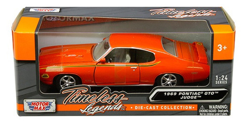 1969 Pontiac Gto Judge Naranja Motormax Escala 1:24