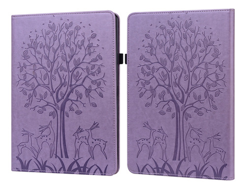 Funda De Tablet Con Diseño De Árbol Y Ciervo Para Amazon Kin