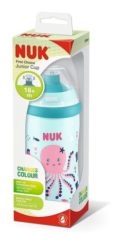Imagen 5 de 6 de Hermoso Vaso Deportivo Nuk Junior Cup 300ml Cambia De Color