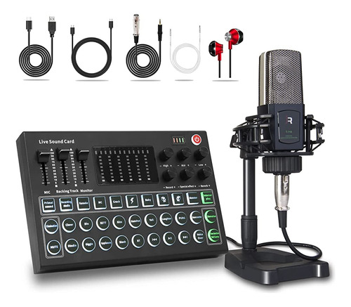 Rhm-podcast-equipment-bundle, Mezclador De Dj De Interfaz De