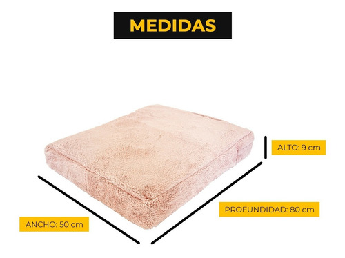 Imagen 3 de 6 de Cucha Perro Cama Para Perros Corderito 50x80 Espuma Rosa