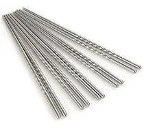 Comprar Palitos X 5 Pares Palillos Chinos Sushi Acero Reutilizable